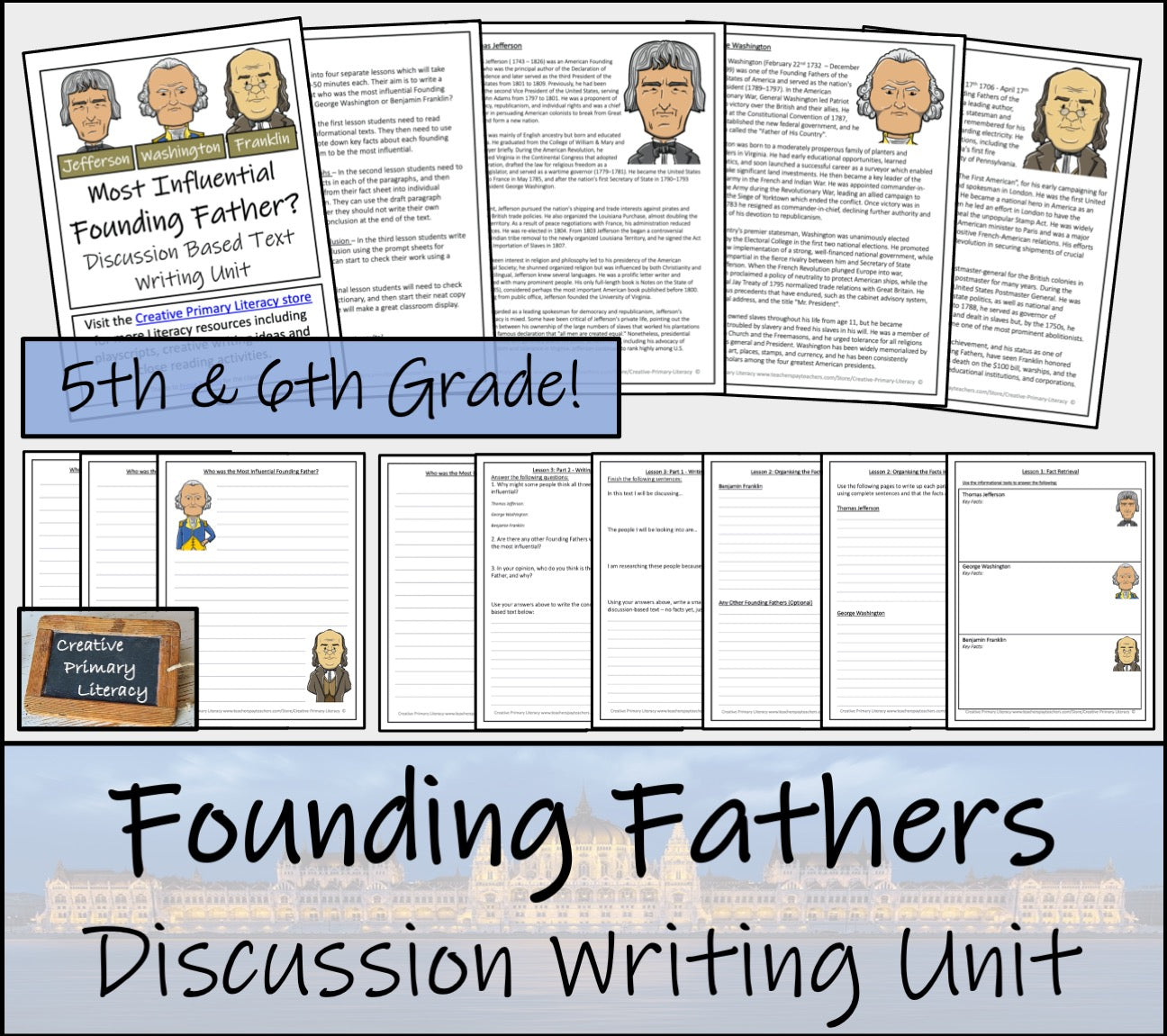 Most Influential Founding Father Opinion Writing Unit | 5th Grade & 6th Grade