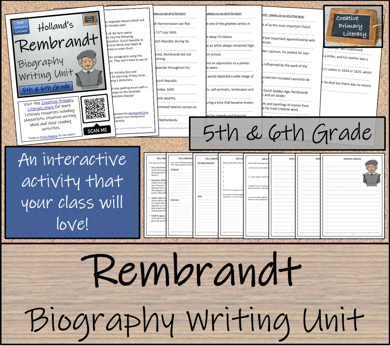 Rembrandt Biography Project & Writing Unit | 5th Grade & 6th Grade