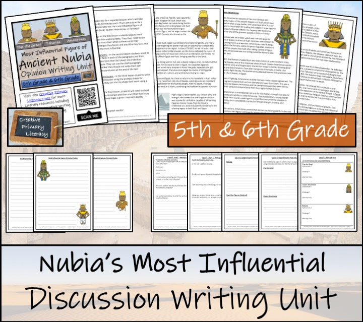 Most Influential of Ancient Nubia Opinion Writing Unit | 5th & 6th Grade