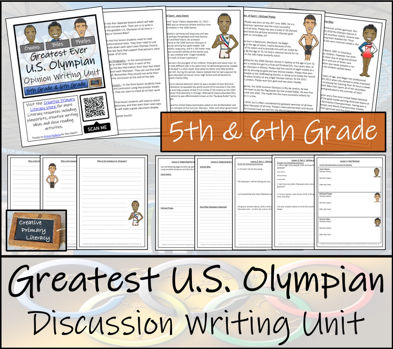 Greatest U.S. Olympian Opinion Writing Unit | 5th Grade & 6th Grade