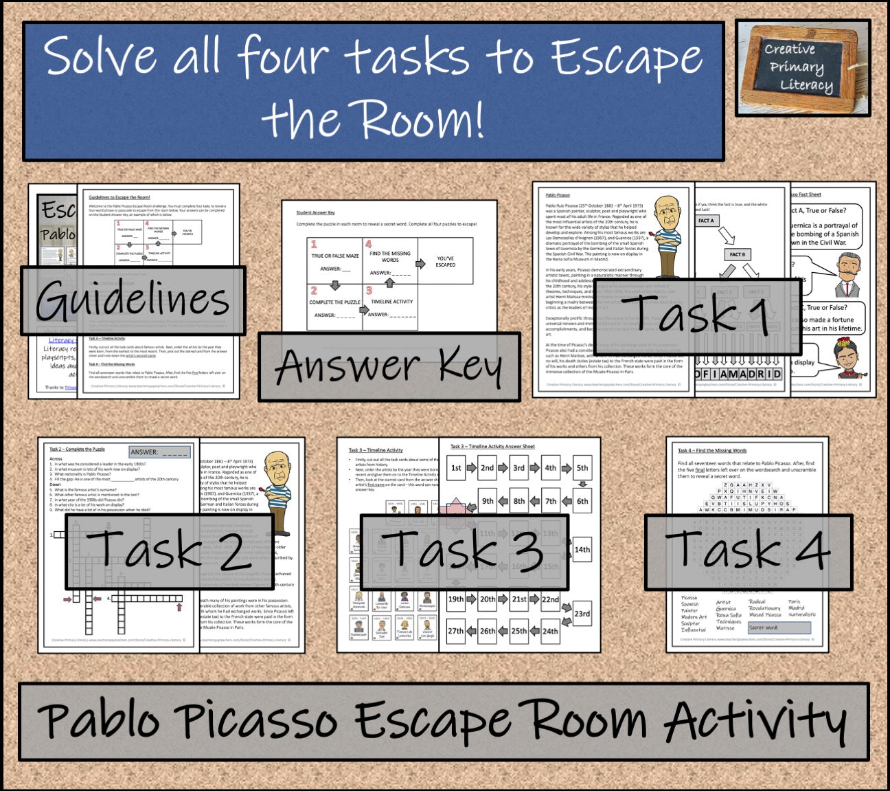 Pablo Picasso Escape Room Activity