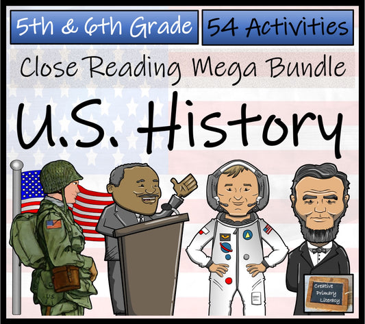 American History Close Reading Comprehension Activity Bundle | 5th & 6th Grade