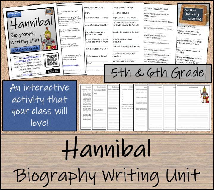 Hannibal Biography Writing Unit | 5th Grade & 6th Grade