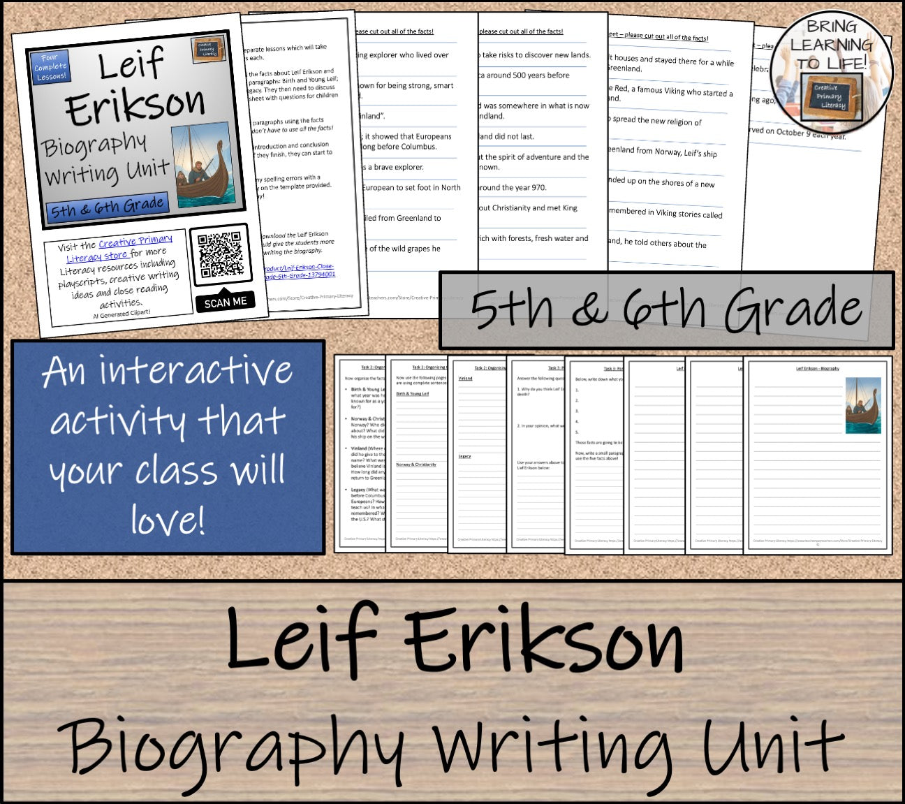 Leif Erikson Biography Writing Unit | 5th Grade & 6th Grade