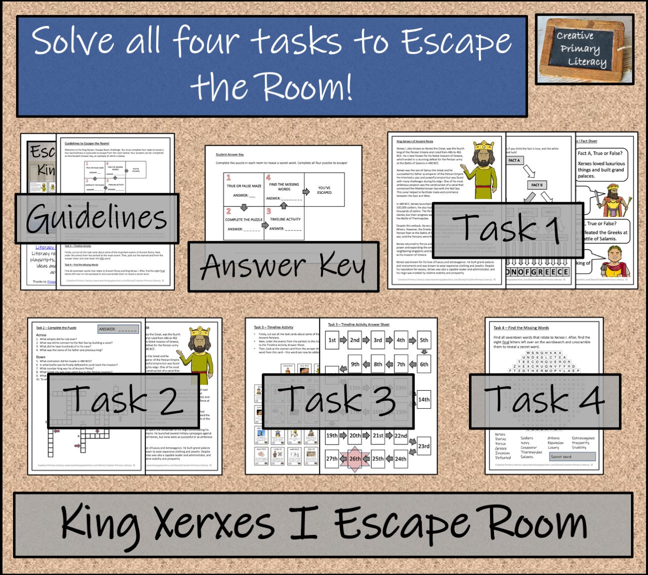 King Xerxes I Escape Room Activity