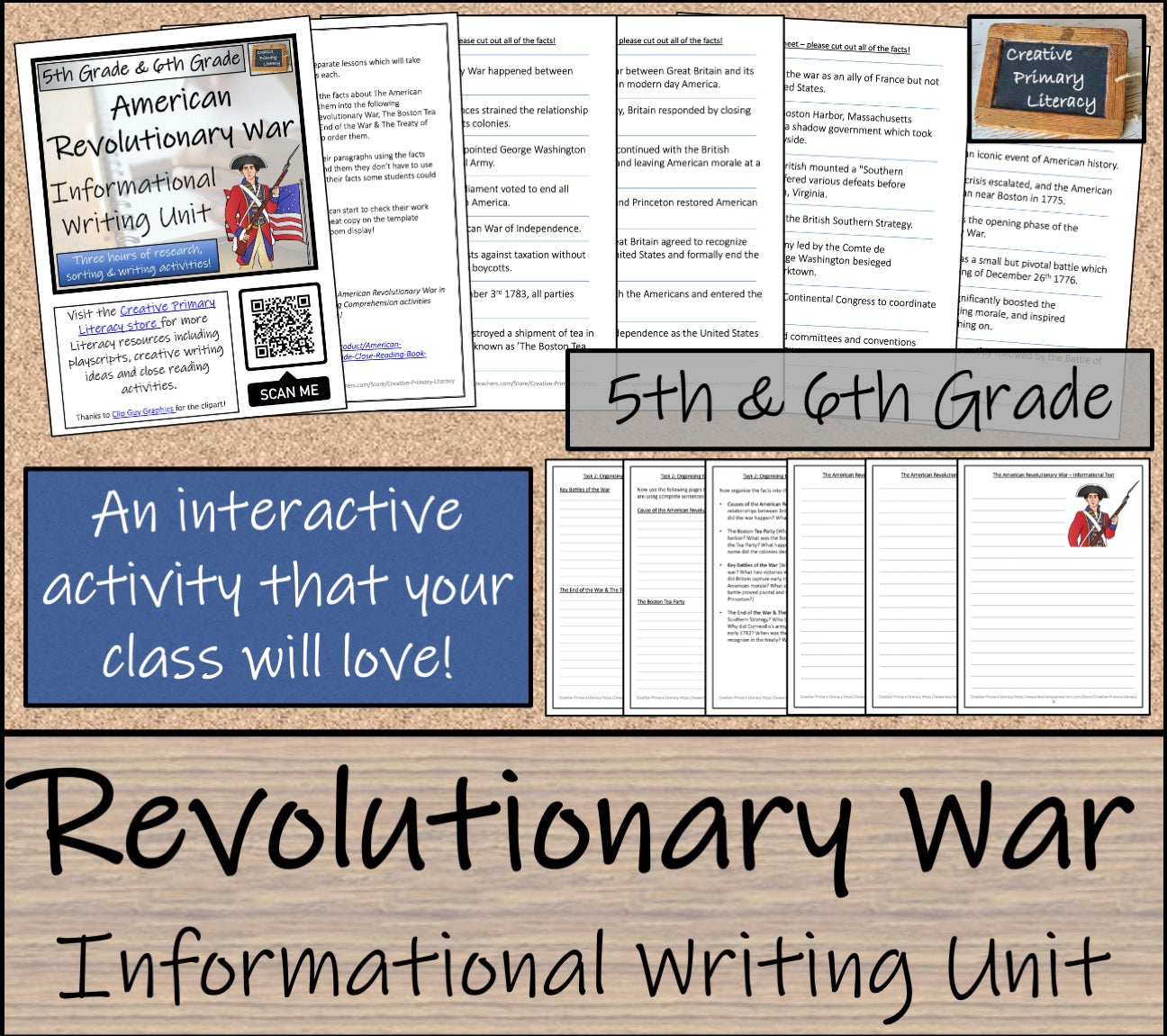 American Revolutionary War Informational Writing Unit | 5th Grade & 6th Grade