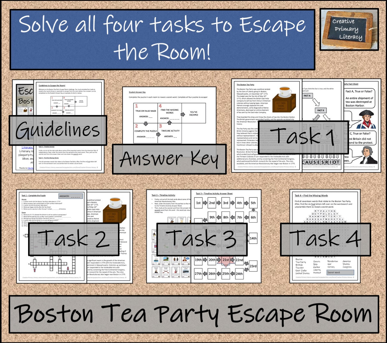 Boston Tea Party Escape Room Activity