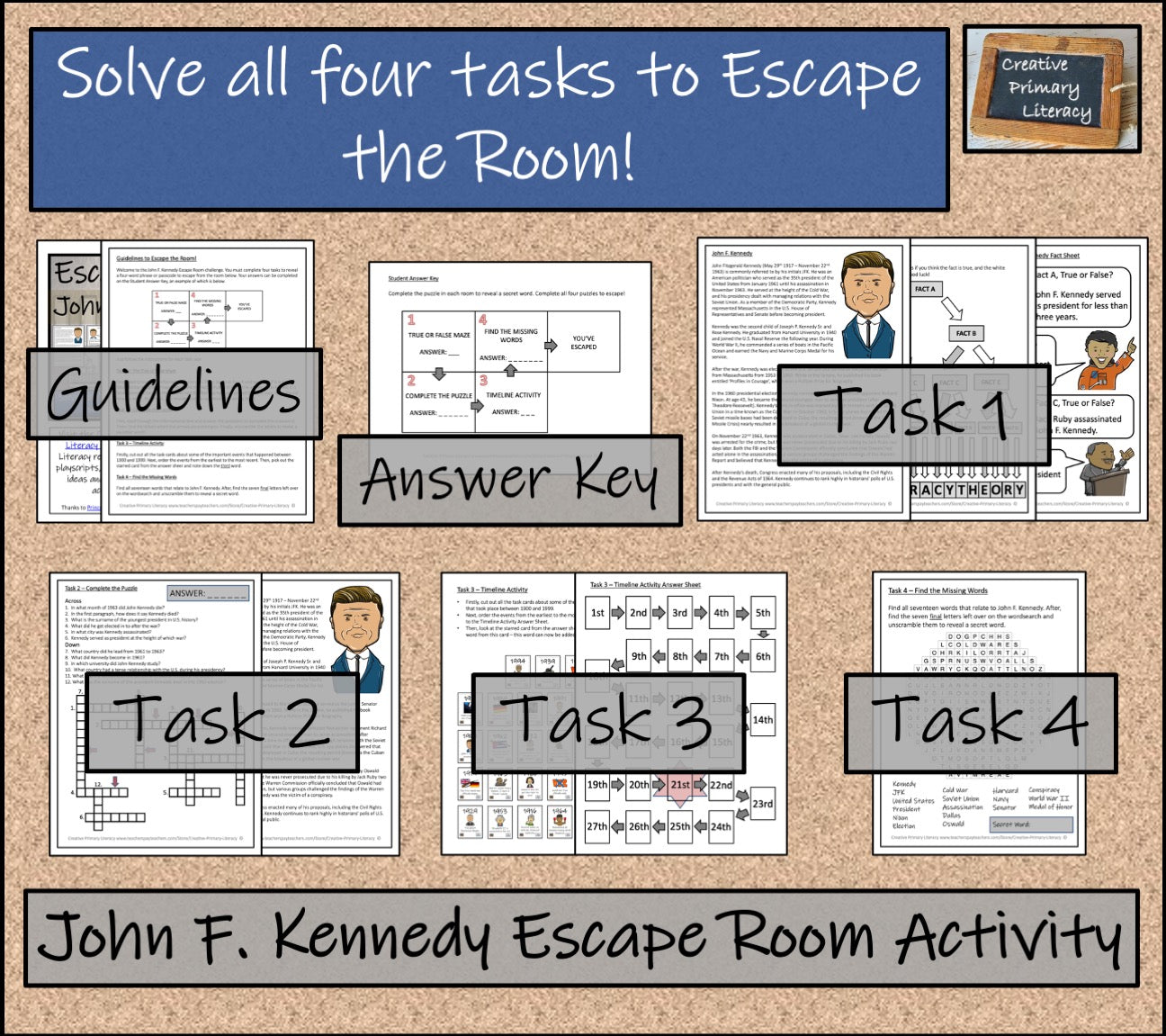 John F. Kennedy Escape Room Activity