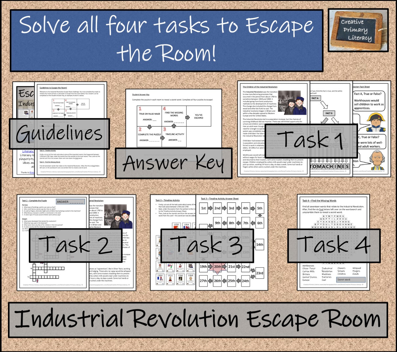 Industrial Revolution Escape Room Activity