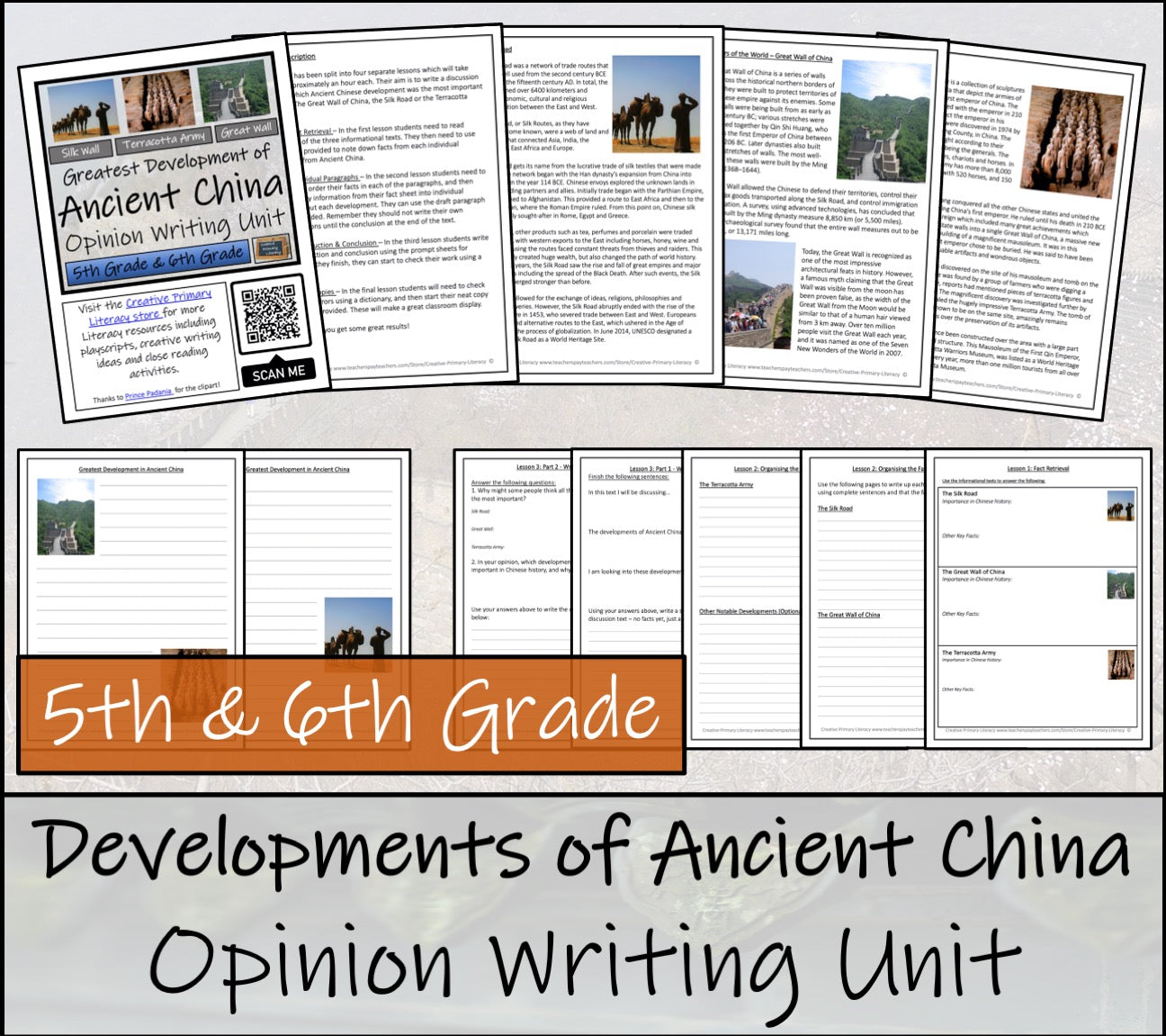 Greatest Development of Ancient China Opinion Writing Unit | 5th & 6th Grade