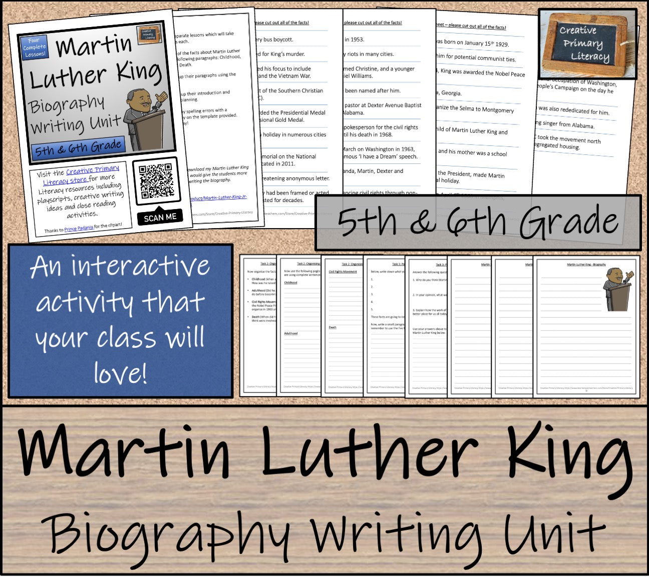 Martin Luther King Biography Writing Unit | 5th Grade & 6th Grade