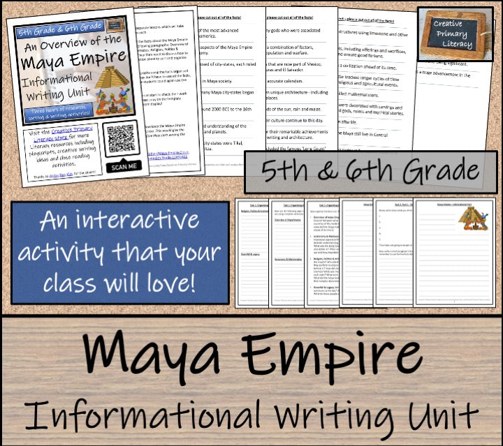 Maya Empire Informational Writing Unit | 5th Grade & 6th Grade