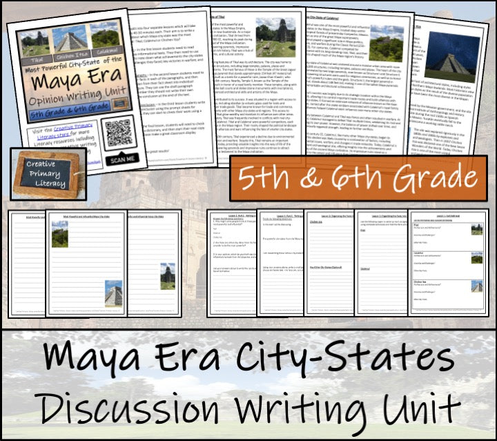 Most Powerful City of the Maya Empire Opinion Writing Unit | 5th & 6th Grade