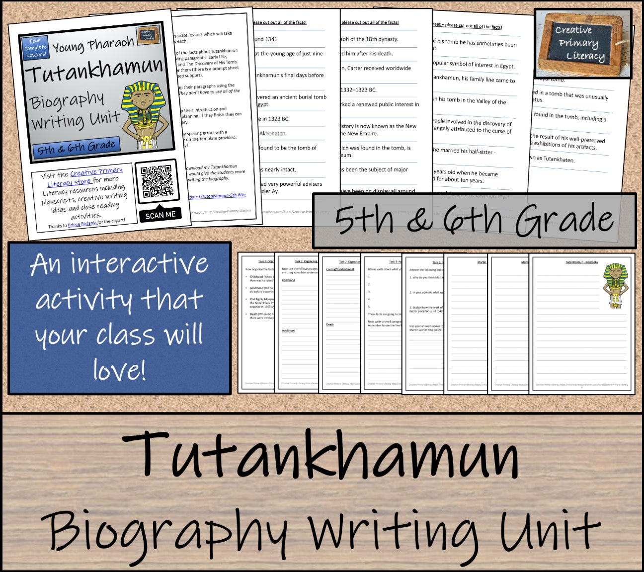 Tutankhamun Biography Writing Unit | 5th Grade & 6th Grade