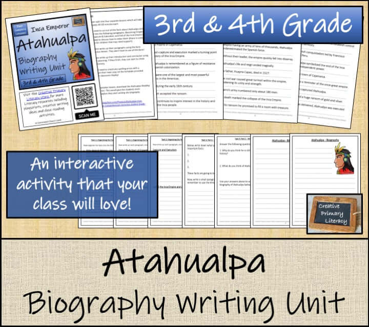 Atahualpa Close Reading & Biography Bundle | 3rd Grade & 4th Grade