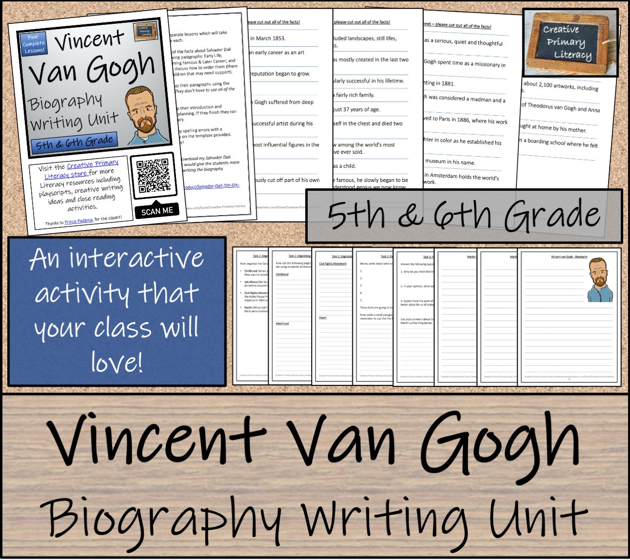 Vincent van Gogh Biography Project & Writing Unit | 5th Grade & 6th Grade