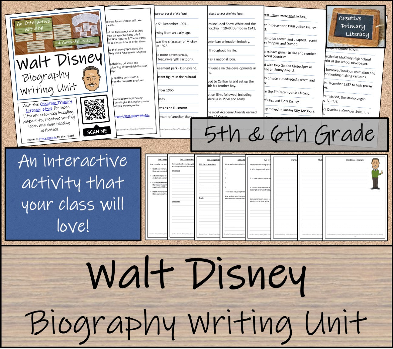 Walt Disney Biography Writing Unit | 5th Grade & 6th Grade