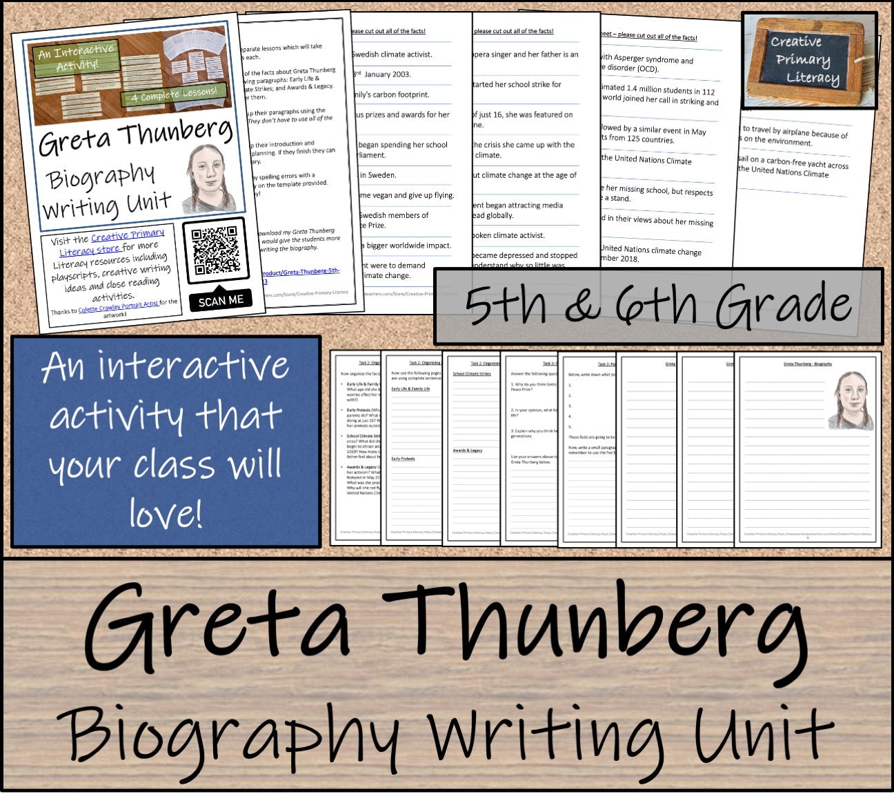 Greta Thunberg Biography Writing Unit | 5th Grade & 6th Grade