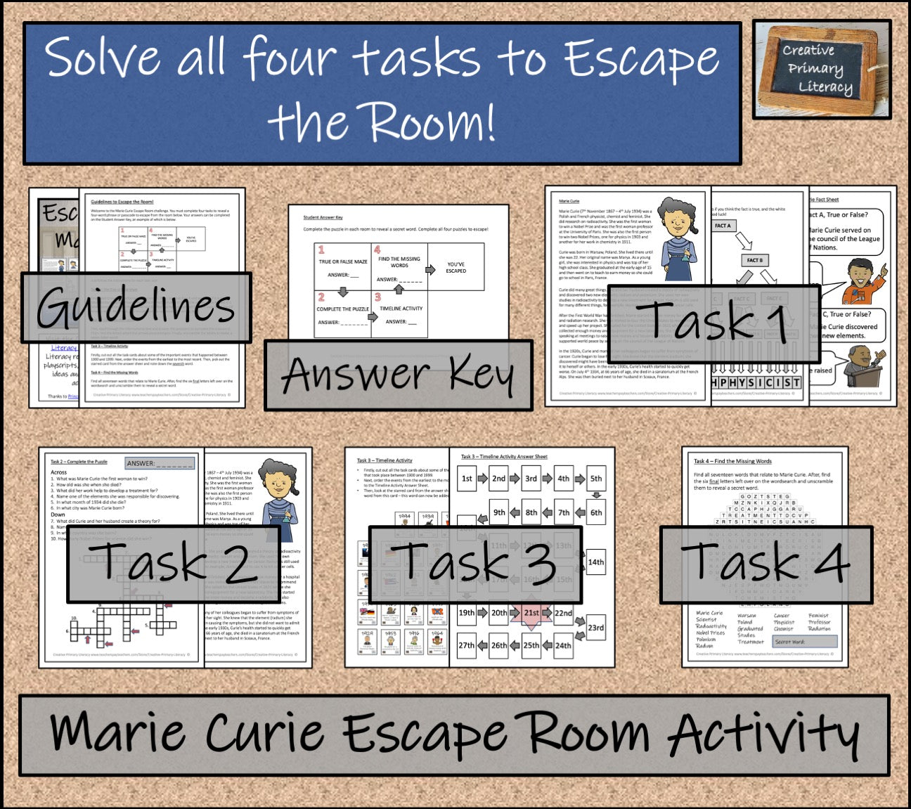 Marie Curie Escape Room Activity