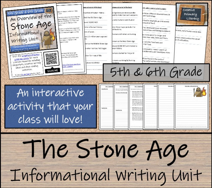 Stone Age Informational Writing Unit | 5th Grade & 6th Grade