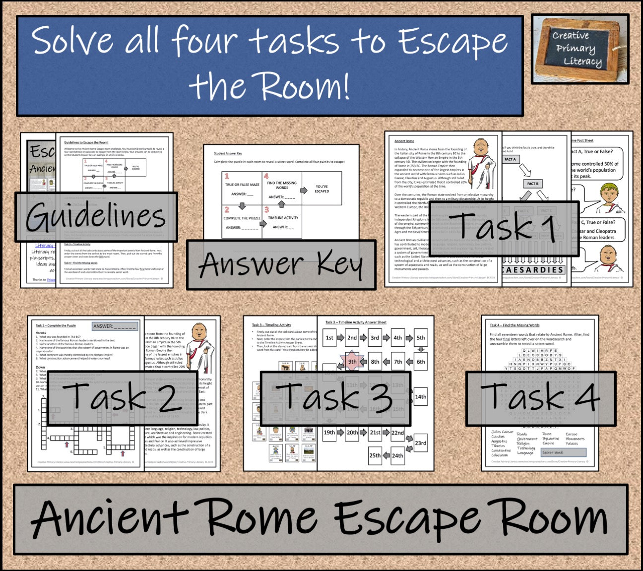 Ancient Rome Escape Room Activity