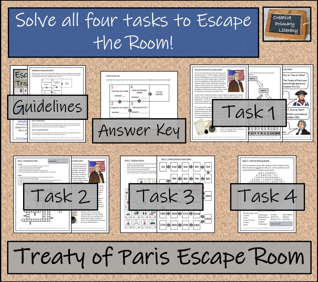 Treaty of Paris Escape Room Activity