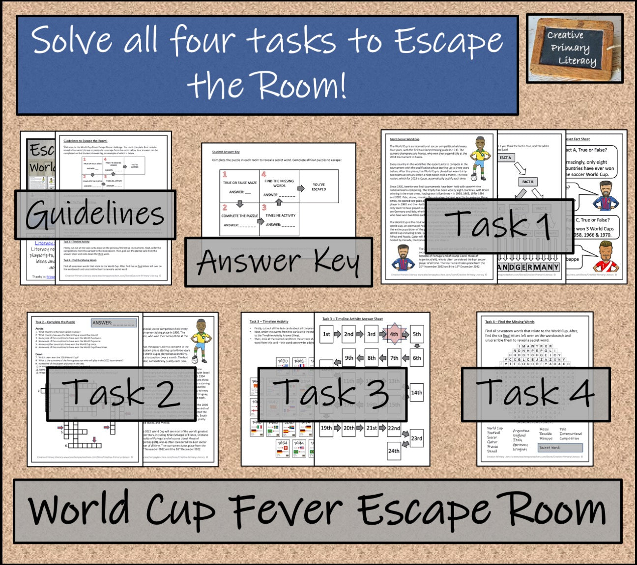 Soccer World Cup Escape Room Activity