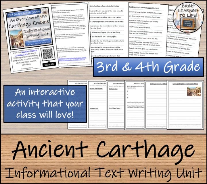 Carthaginian Empire Informational Writing Unit | 3rd Grade & 4th Grade
