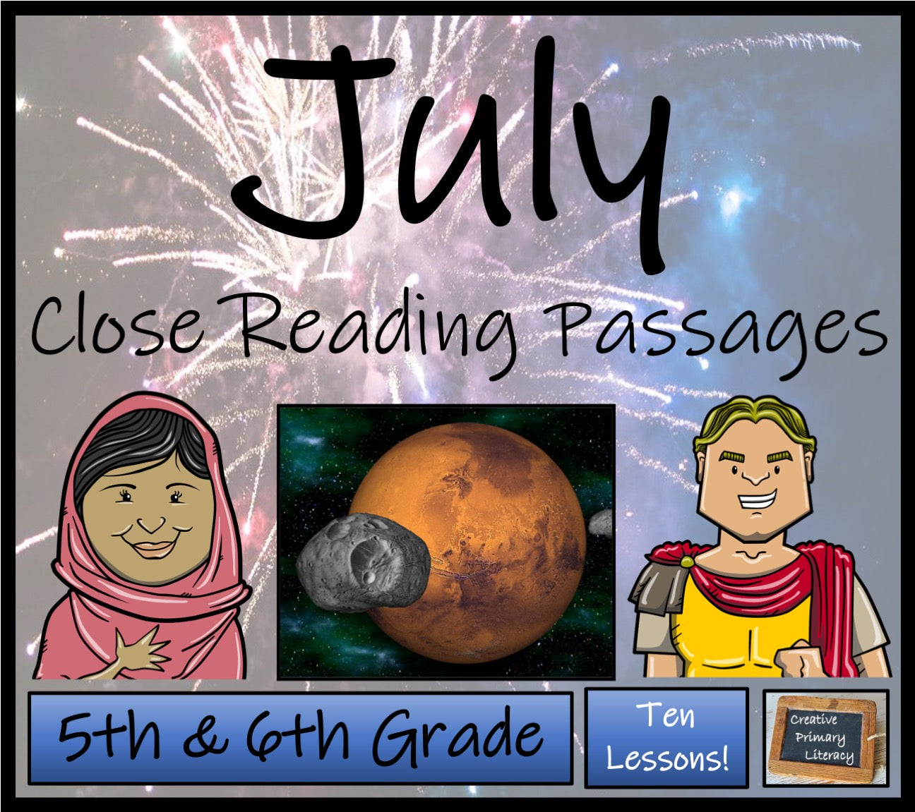 July Close Reading Comprehension Passages | 5th Grade & 6th Grade