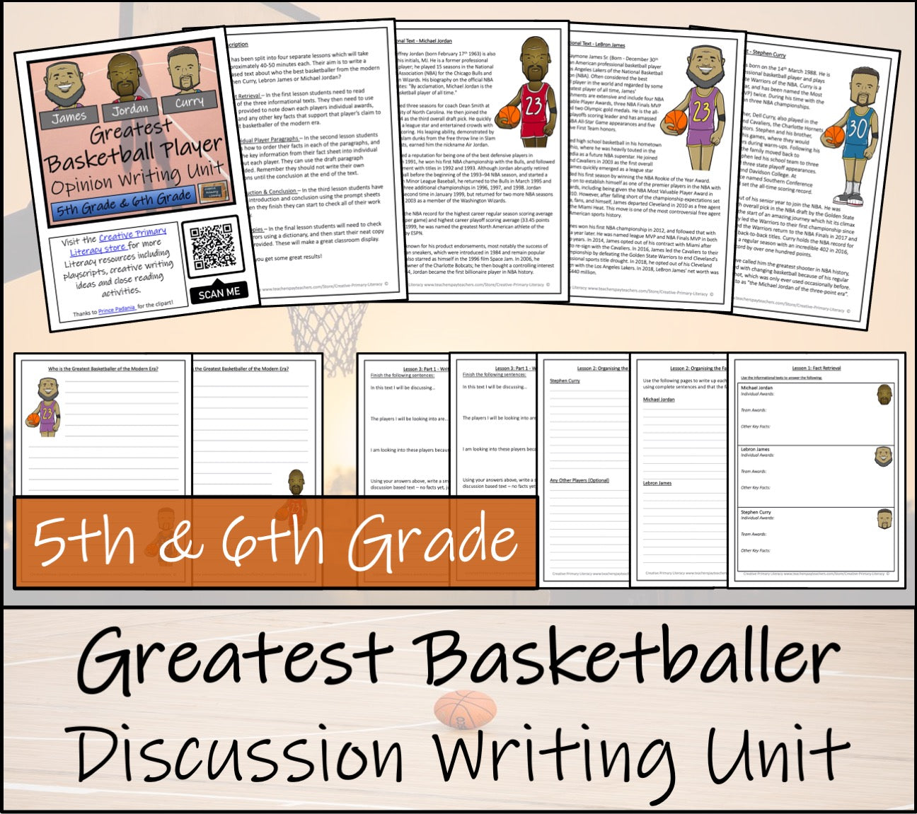 Greatest Basketball Player Opinion Writing Unit | 5th Grade & 6th Grade