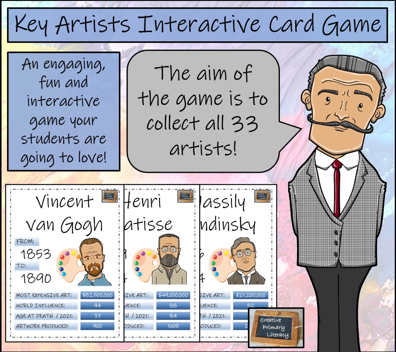 Famous Artists Trading Cards Game