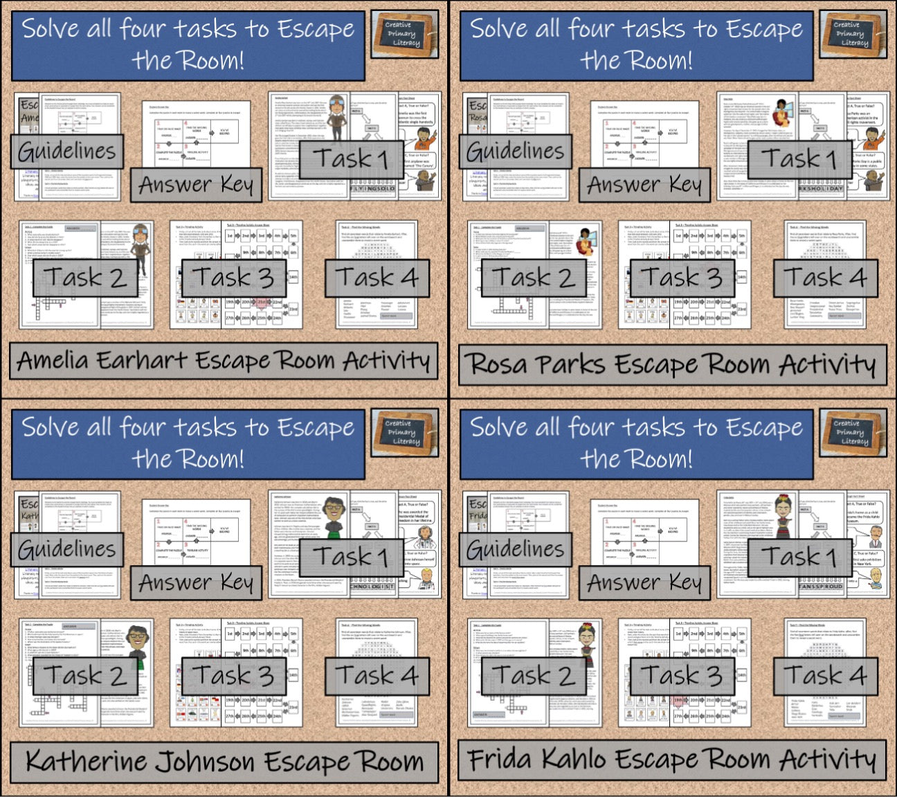 Womens History Escape Room Activity Bundle | 5th Grade & 6th Grade