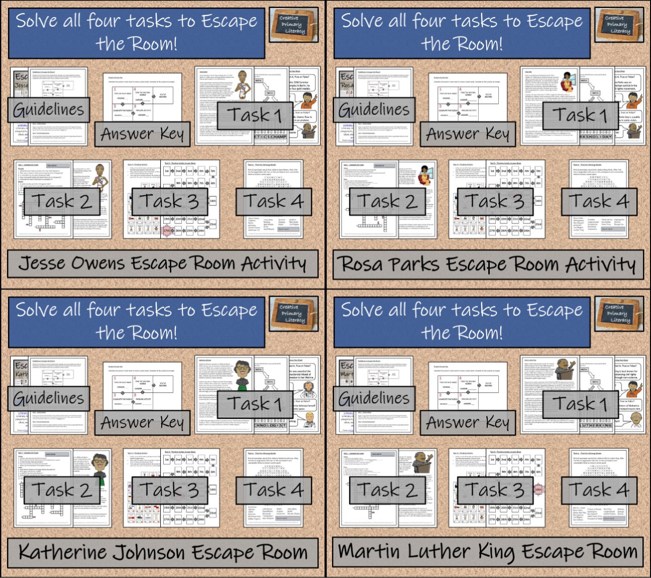 Black History Volume I Escape Room Activity Bundle | 5th Grade & 6th Grade