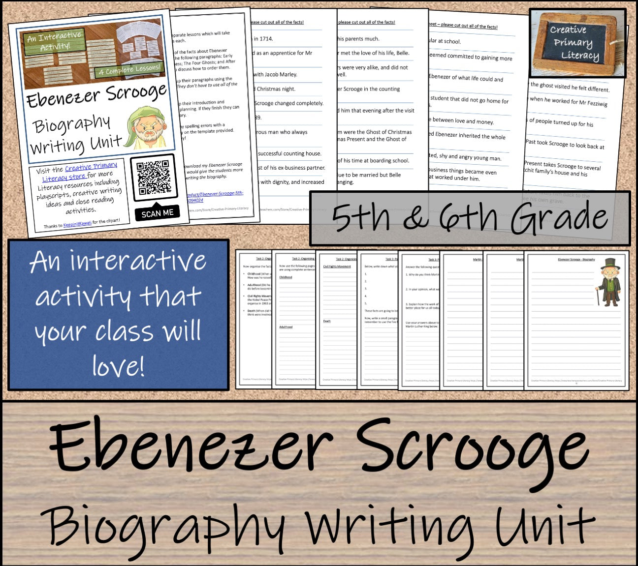 Ebenezer Scrooge Biography Writing Unit | 5th Grade & 6th Grade