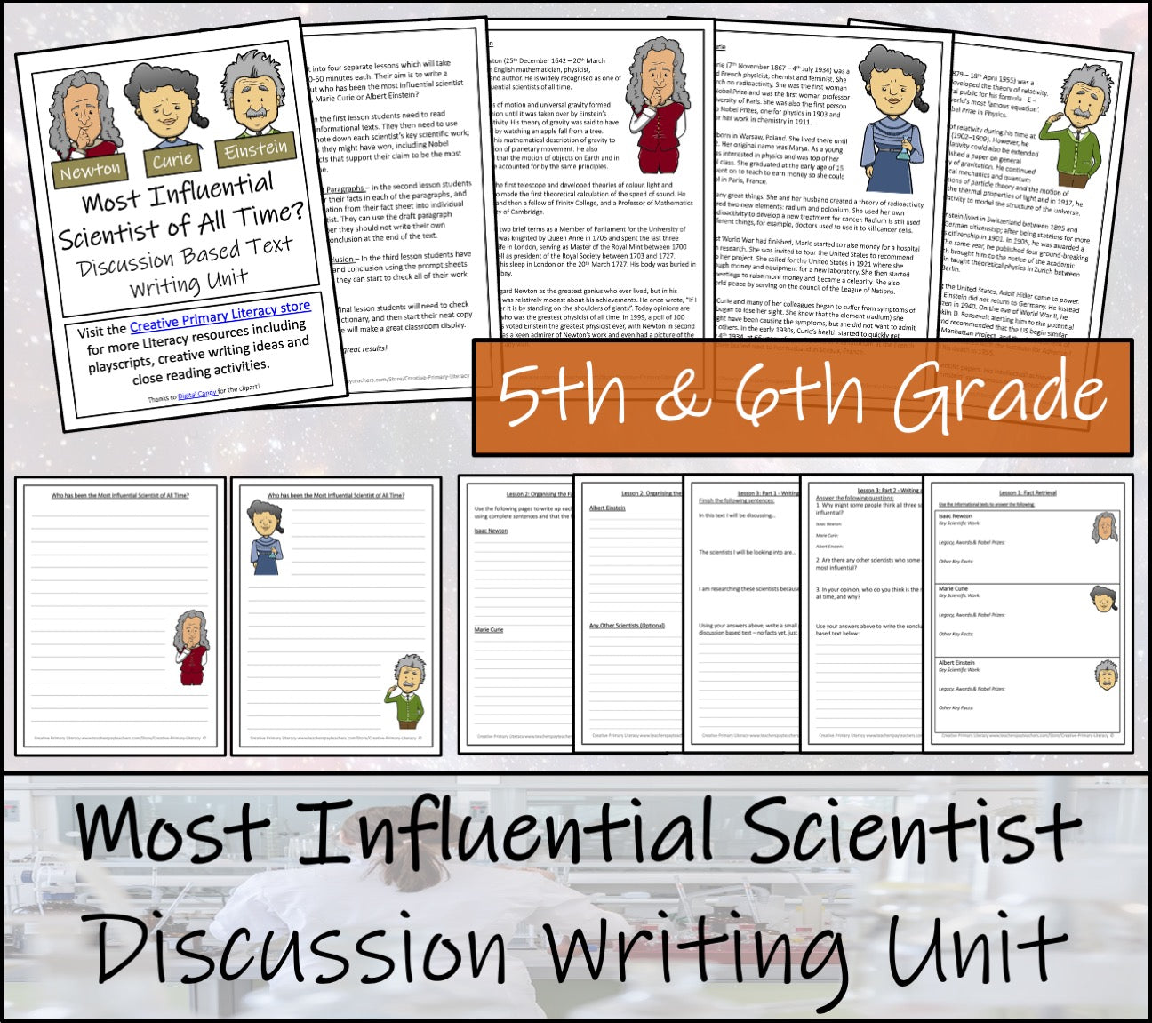 Most Influential Scientist Opinion Writing Unit | 5th Grade & 6th Grade