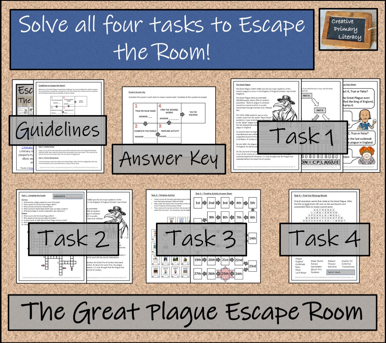 The Great Plague Escape Room Activity