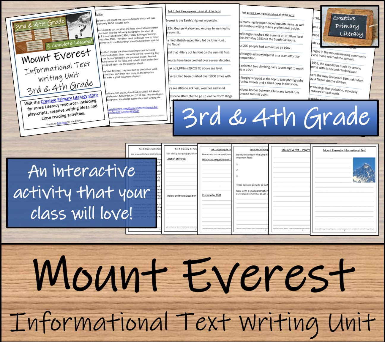 Mount Everest Informational Writing Unit | 3rd Grade & 4th Grade