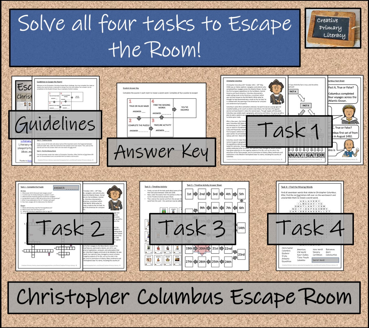 Christopher Columbus Escape Room Activity