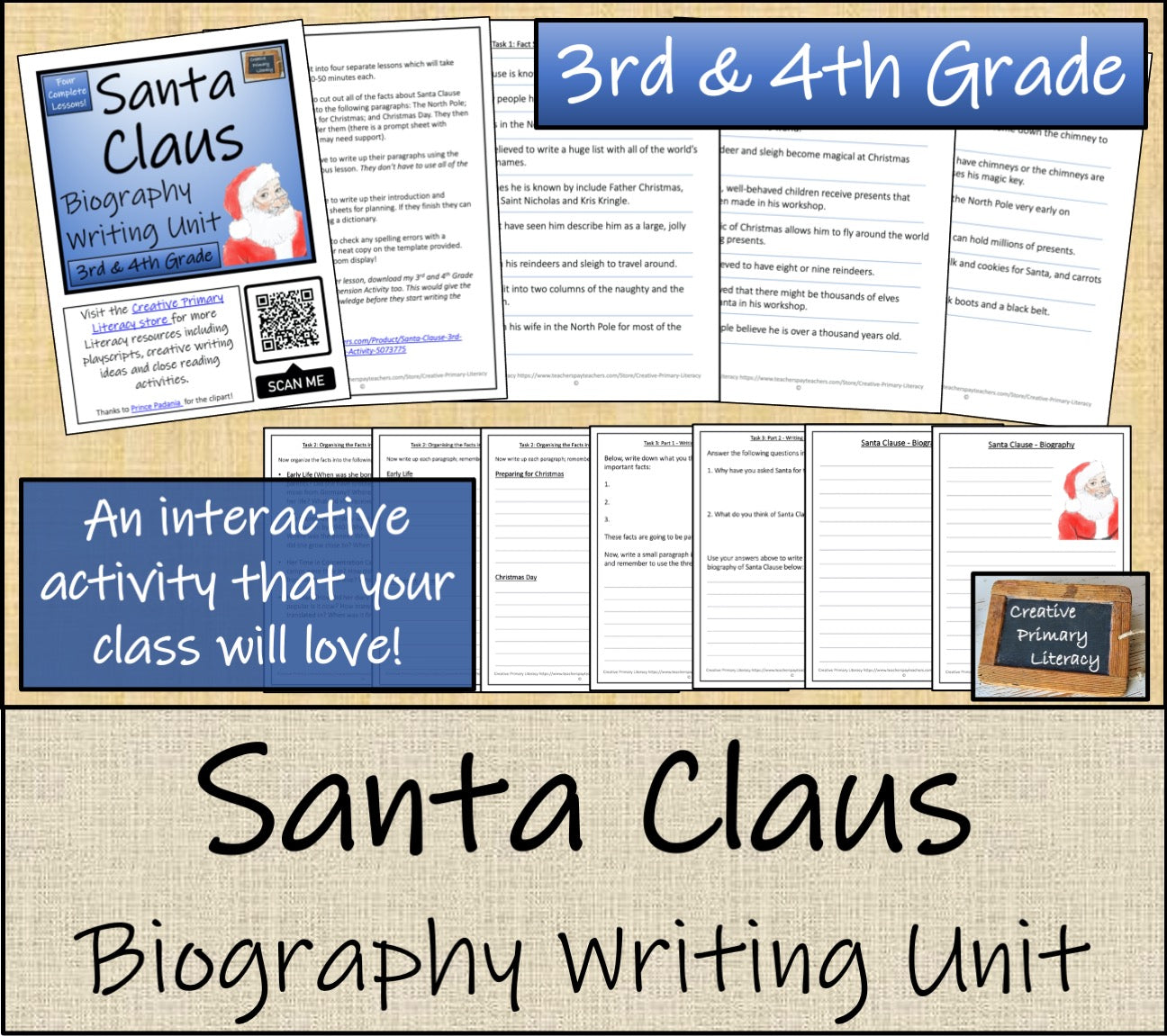 Santa Claus Biography Writing Unit | 3rd Grade & 4th Grade