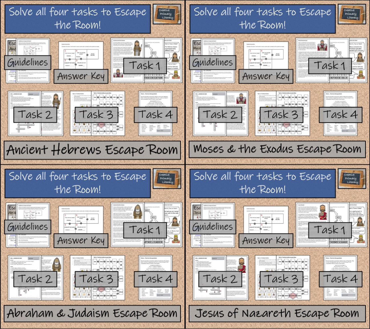 Ancient Hebrews Escape Room Activity Bundle | 5th Grade & 6th Grade