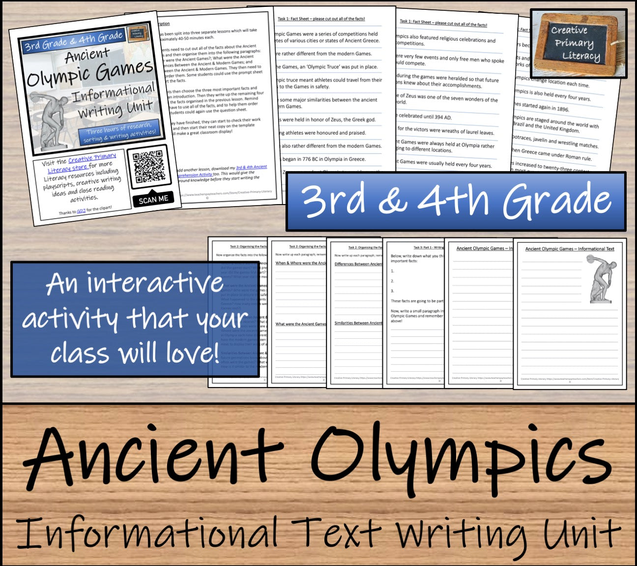 Ancient Olympic Games Informational Writing Unit | 3rd Grade & 4th Grade