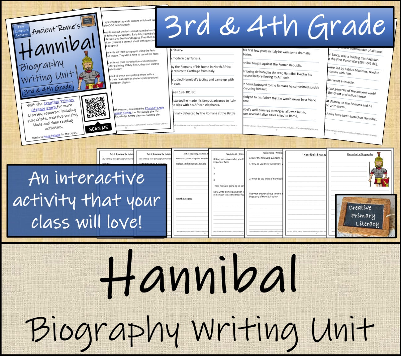 Hannibal Biography Writing Unit | 3rd Grade & 4th Grade