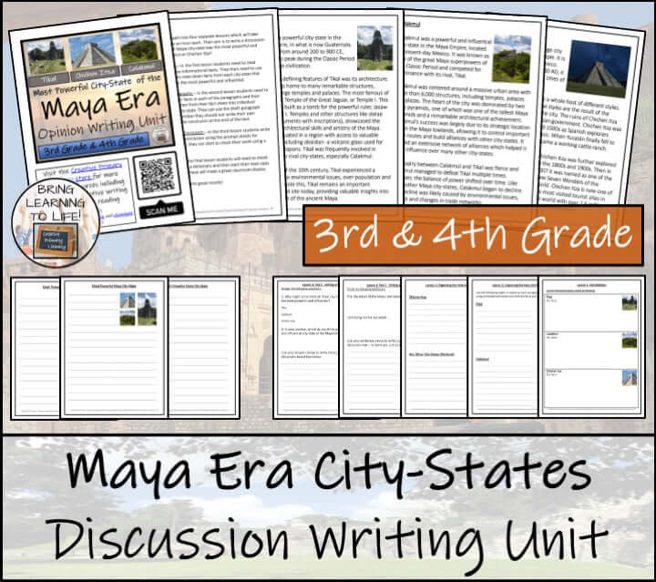 Most Powerful City of the Maya Empire Opinion Writing Unit | 3rd–4th Grade