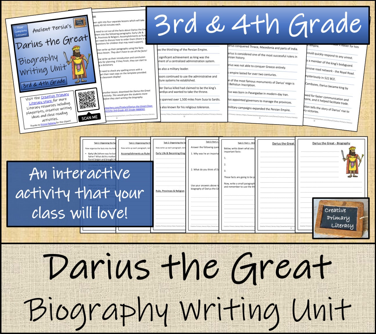 Darius the Great Biography Writing Unit | 3rd Grade & 4th Grade