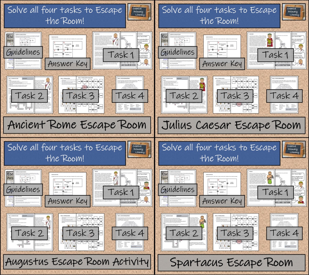 Ancient Rome Escape Room Activity Bundle | 5th Grade & 6th Grade