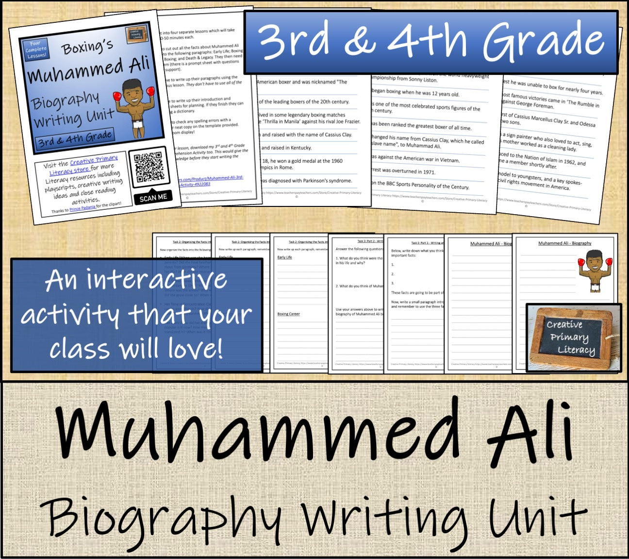 Muhammed Ali Biography Writing Unit | 3rd Grade & 4th Grade