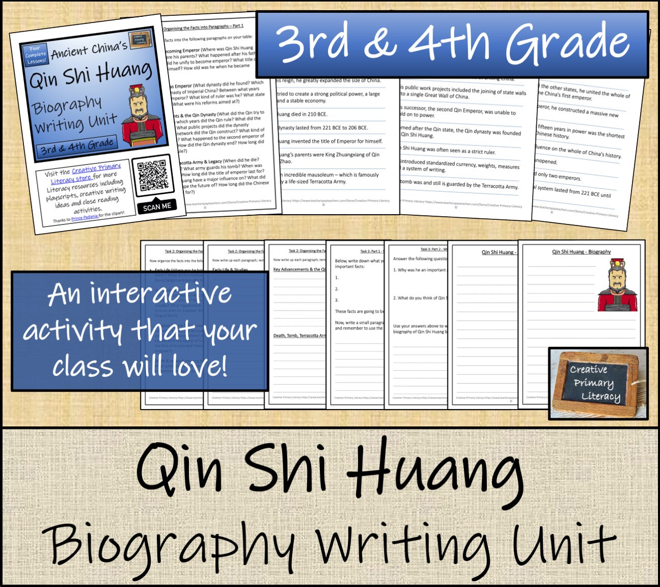 Qin Shi Huang Biography Writing Unit | 3rd Grade & 4th Grade