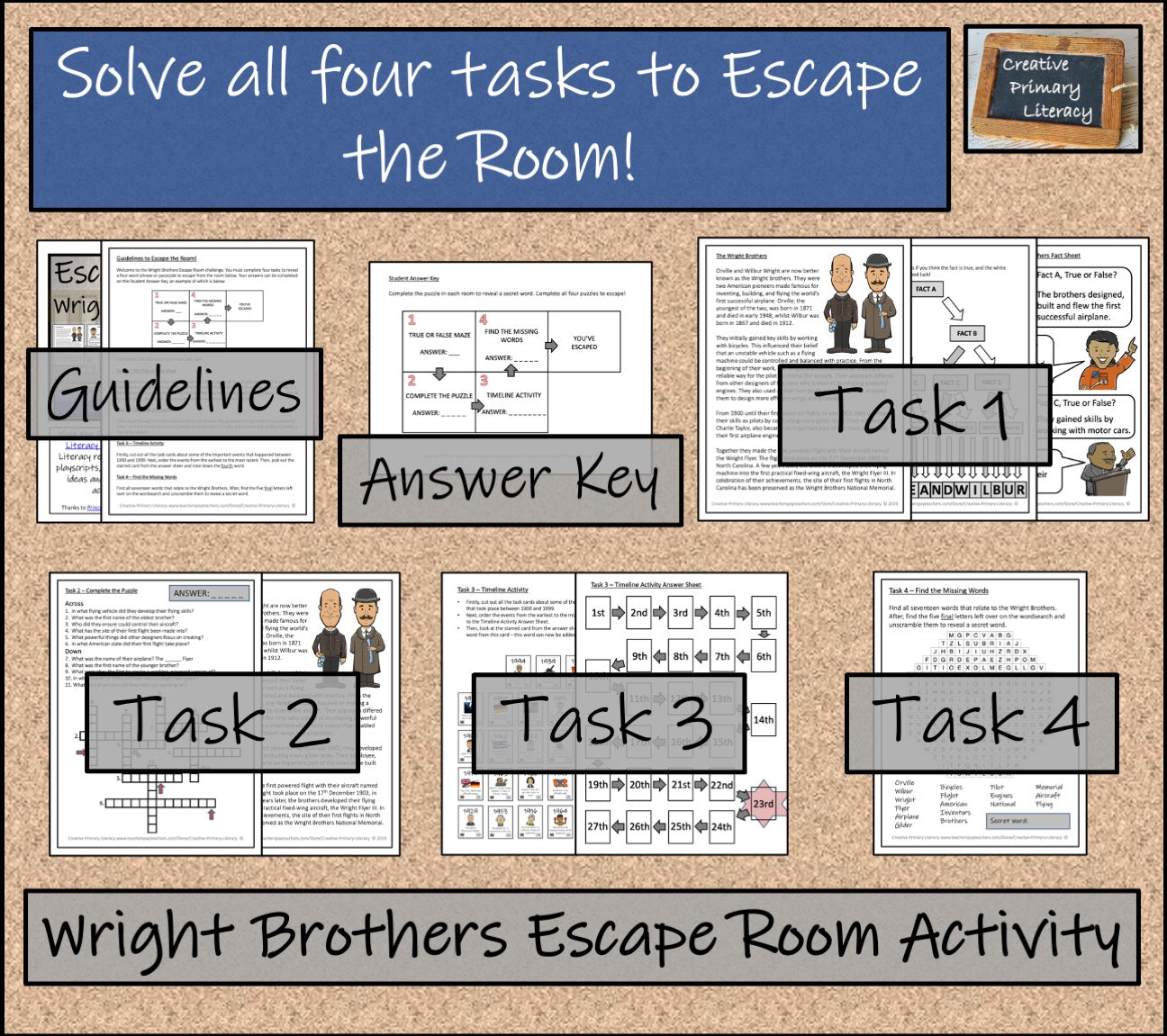 Wright Brothers Escape Room Activity