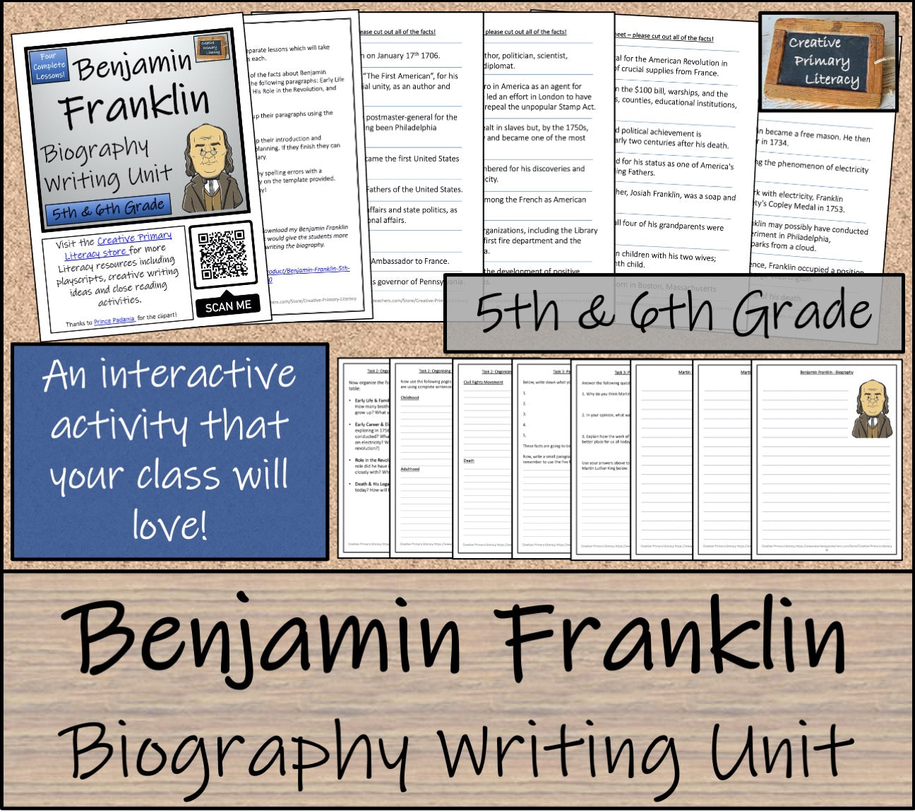 Benjamin Franklin Biography Writing Unit | 5th Grade & 6th Grade