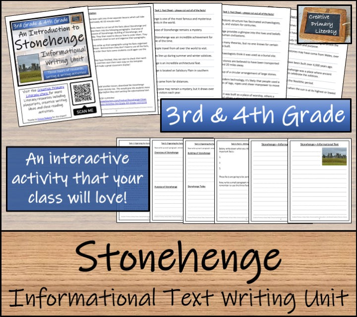 Stonehenge Informational Writing Unit | 3rd Grade & 4th Grade